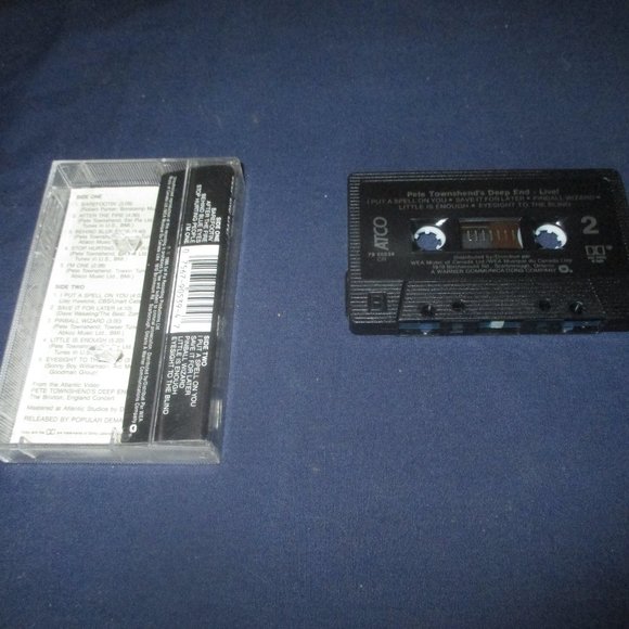 Pete Townshend - Deep End Live! on cassette (ATCO Records, 1986) - Picture 2 of 2